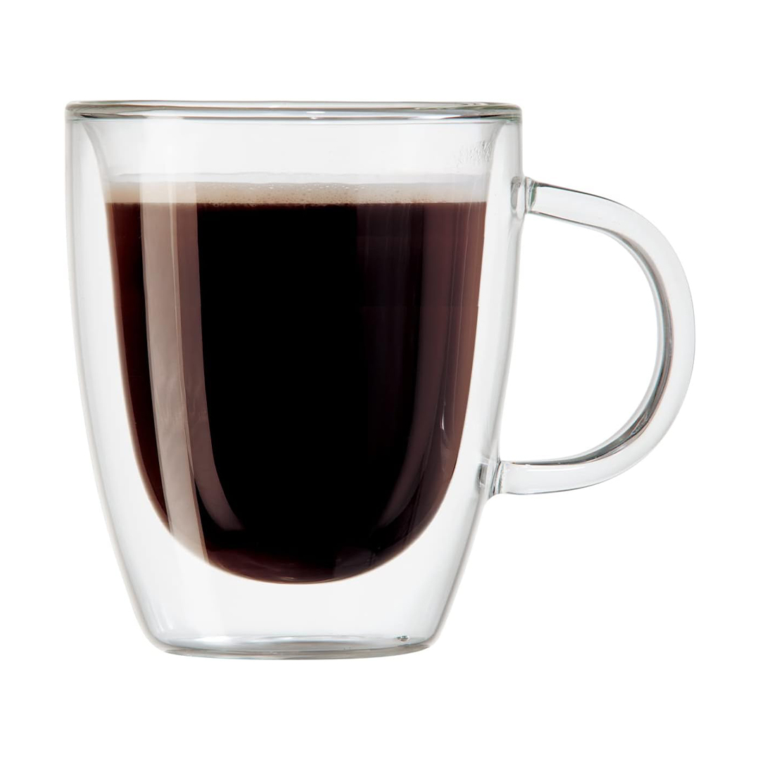Paquete de 6 tazas de café de vidrio de doble pared (importado). – Café la  Meca