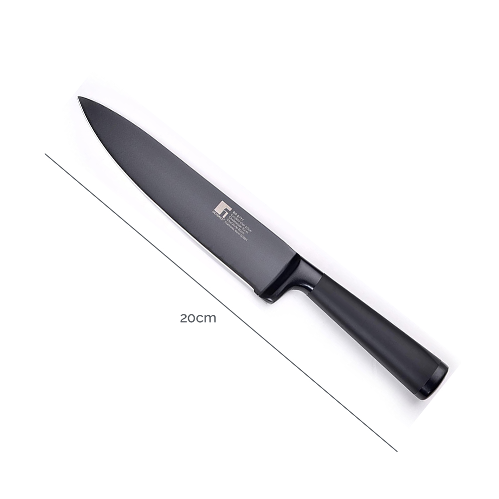 Bergner - Cuchillo Santoku 20cm en Acero Inoxidable Black Blade - BG-8777