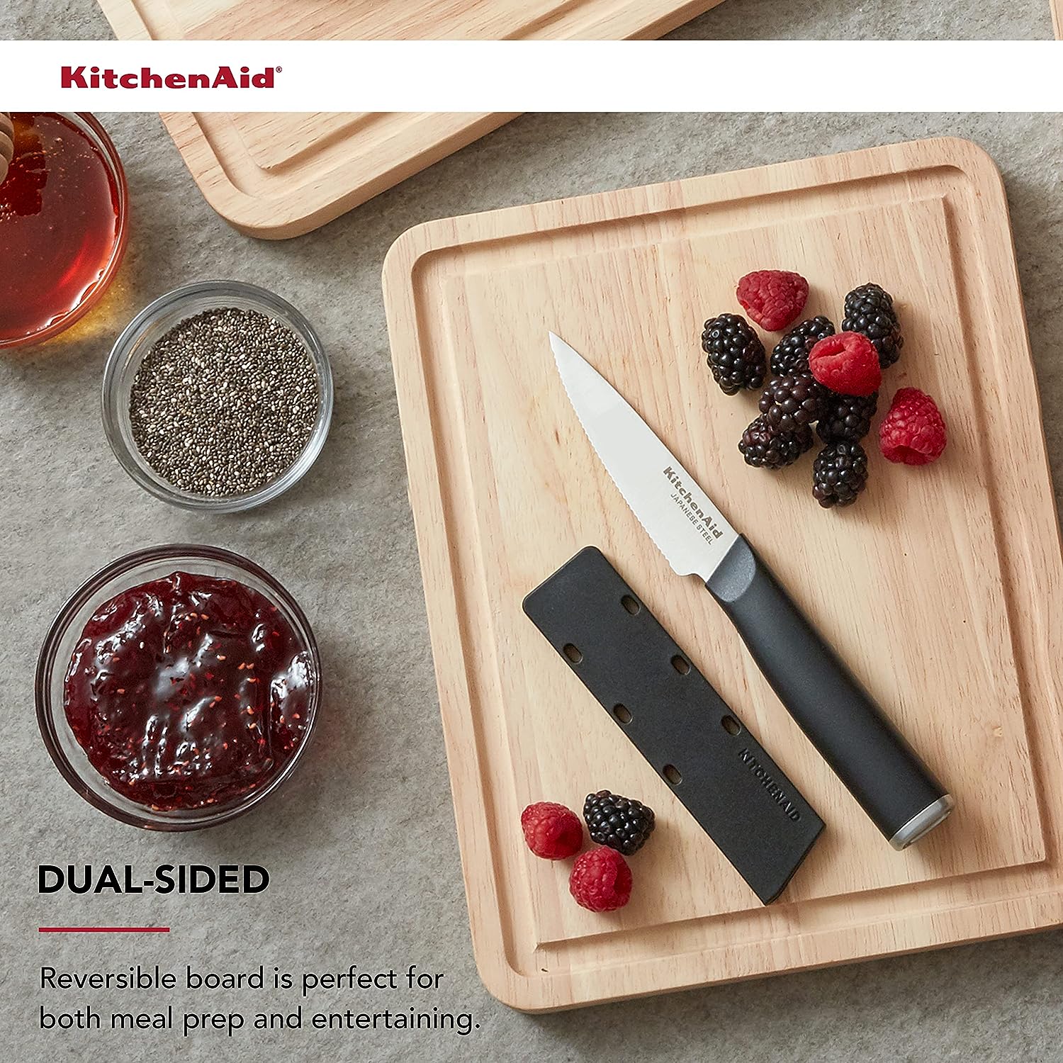 KitchenAid - Tabla de Madera para Picar 8" x 10" - KE701ROSA