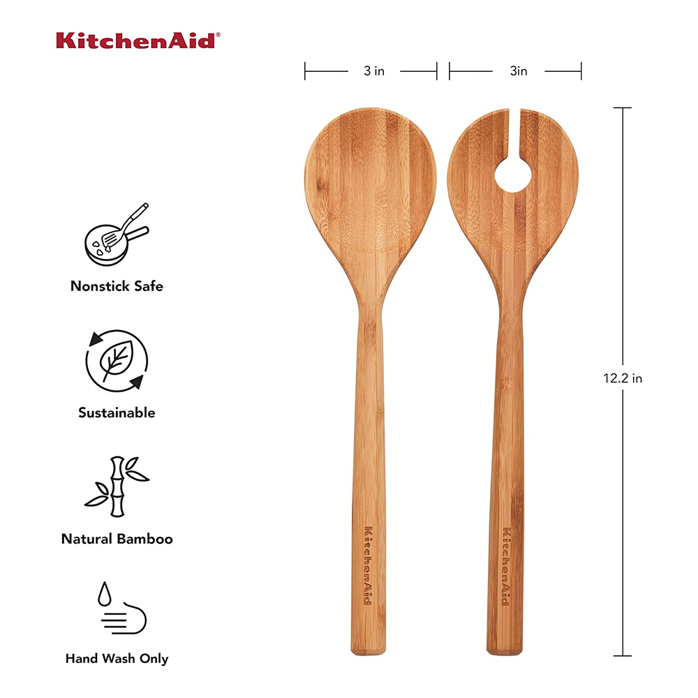 KitchenAid - Set de 2 Utensilios de Bamboo - KQ607OHBBA
