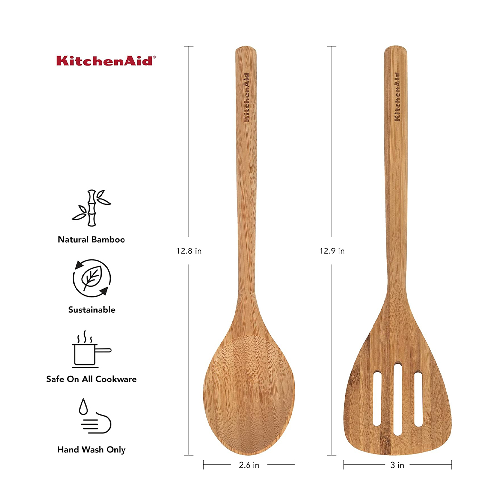 KitchenAid - Set de 2 Cucharas de Bamboo - KQ652OHBBA