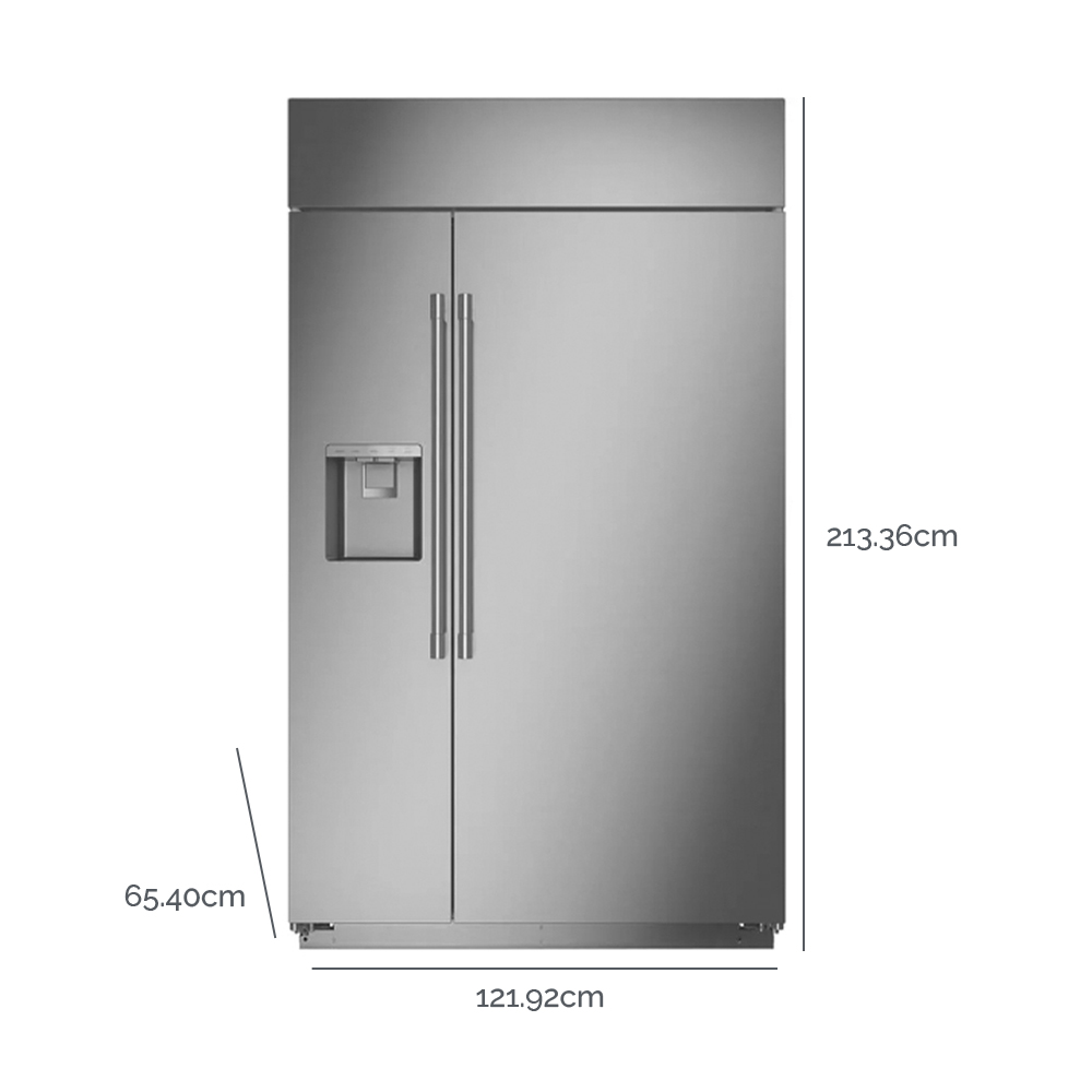 GE Monogram - Refrigeradora Empotrable 28.6 PCU Side-By-Side 48" - ZISS480DNSS